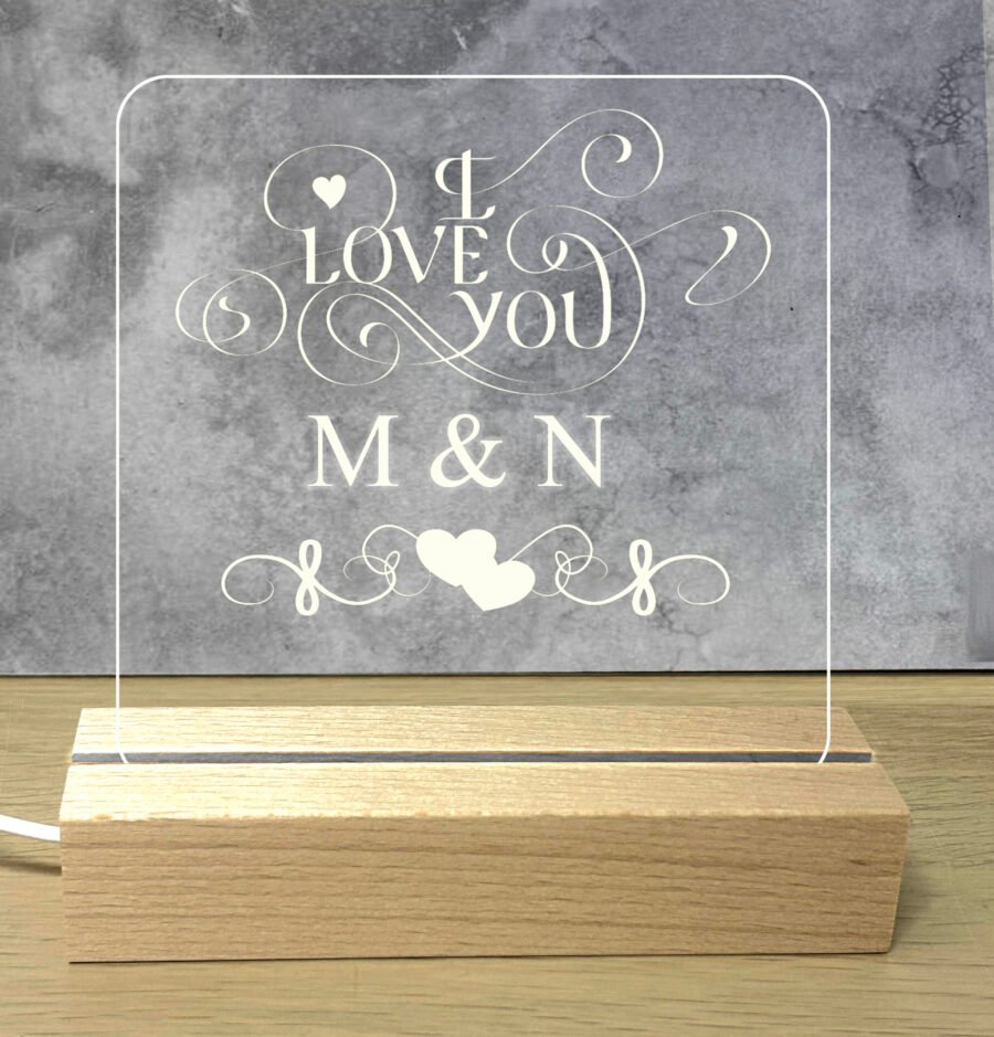 Φωτιστικό LED με Χάραξη – Προσωποποιημένο Κωδ.1589
