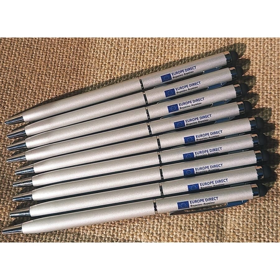 Μεταλλικό Στυλό Slim Touch Pen Αλουμινίου με Πολύχρωμη Εκτύπωση