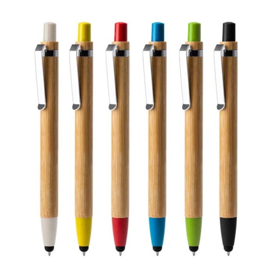 Στυλό Bamboo Touch Pen με Χρωματιστές Λεπτομέρειες & Εκτύπωση ή Χάραξη Κωδ. R8084-015 (0,33€)