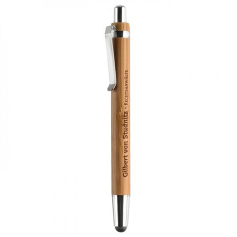 Στυλό Bamboo Touch Pen με Πολύχρωμη Εκτύπωση ή Χάραξη Laser Κωδ. 8052-021 (0,37€)