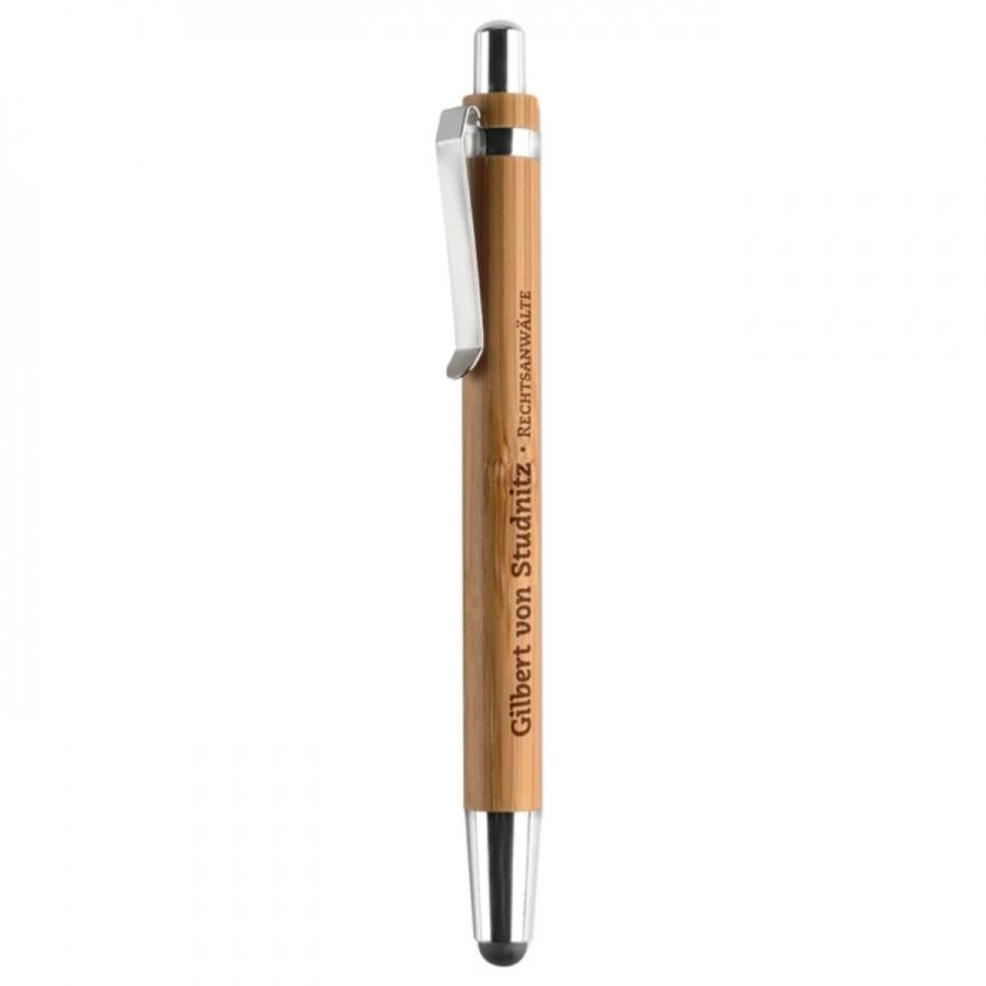 Στυλό Bamboo Touch Pen με Πολύχρωμη Εκτύπωση ή Χάραξη Laser Κωδ. 8052-021 (0,37€)